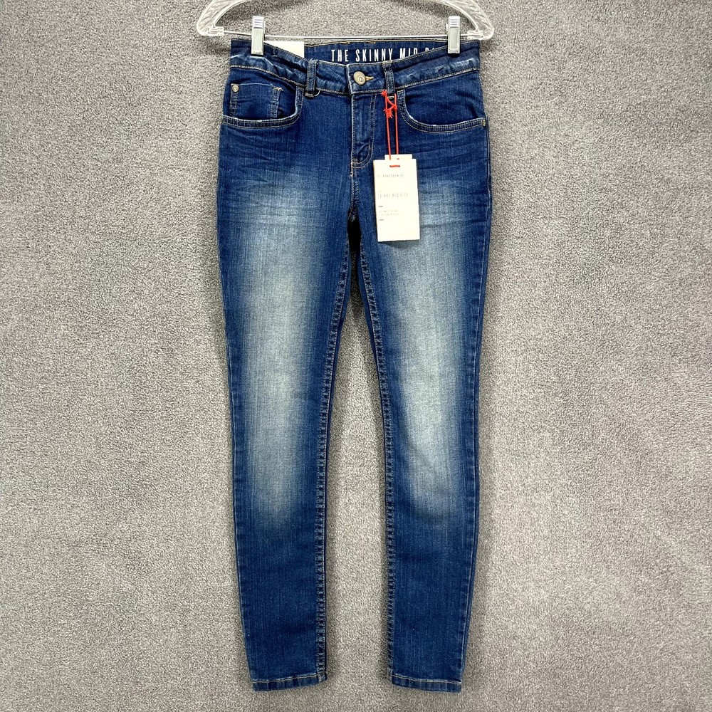 Est: Nineteen 91 Skinny Jeans womens Size 4 Blue Denim Mid Rise‎